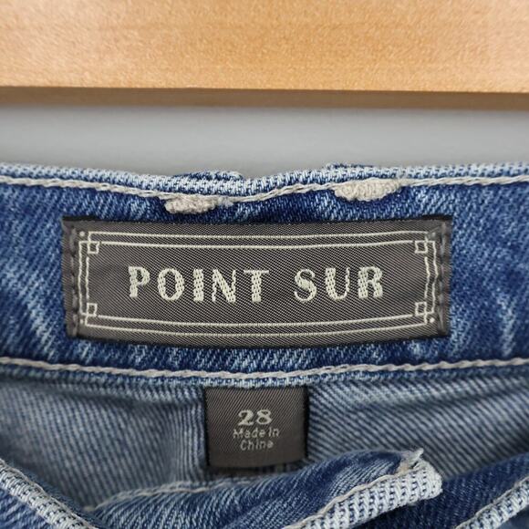 J. Crew Point Sur Kickout Crop Jean Light River Wash Front Patch Pockets Size 28 - Picture 3 of 7